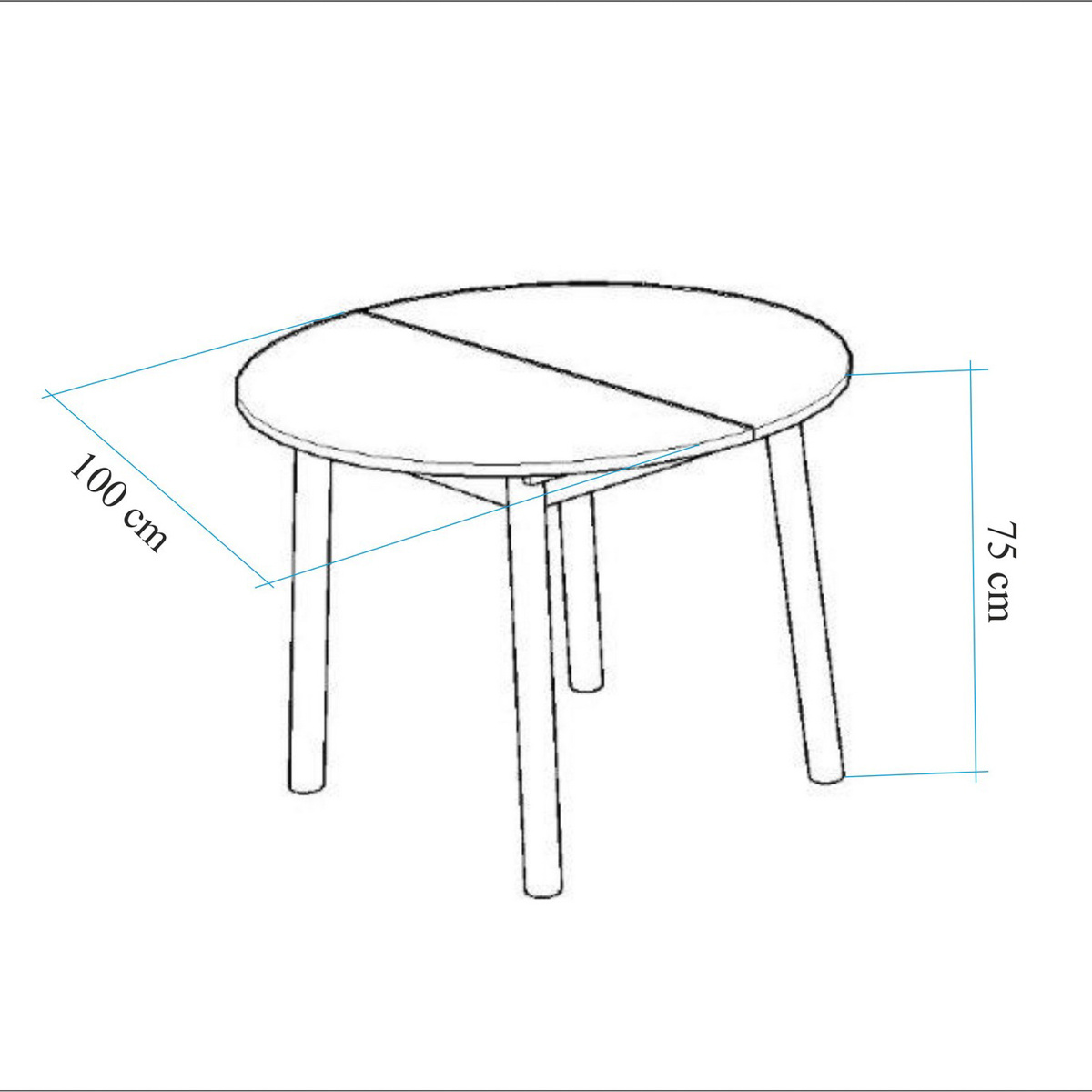Jedálenský stôl Oliver Oak Black – Obrázok 4