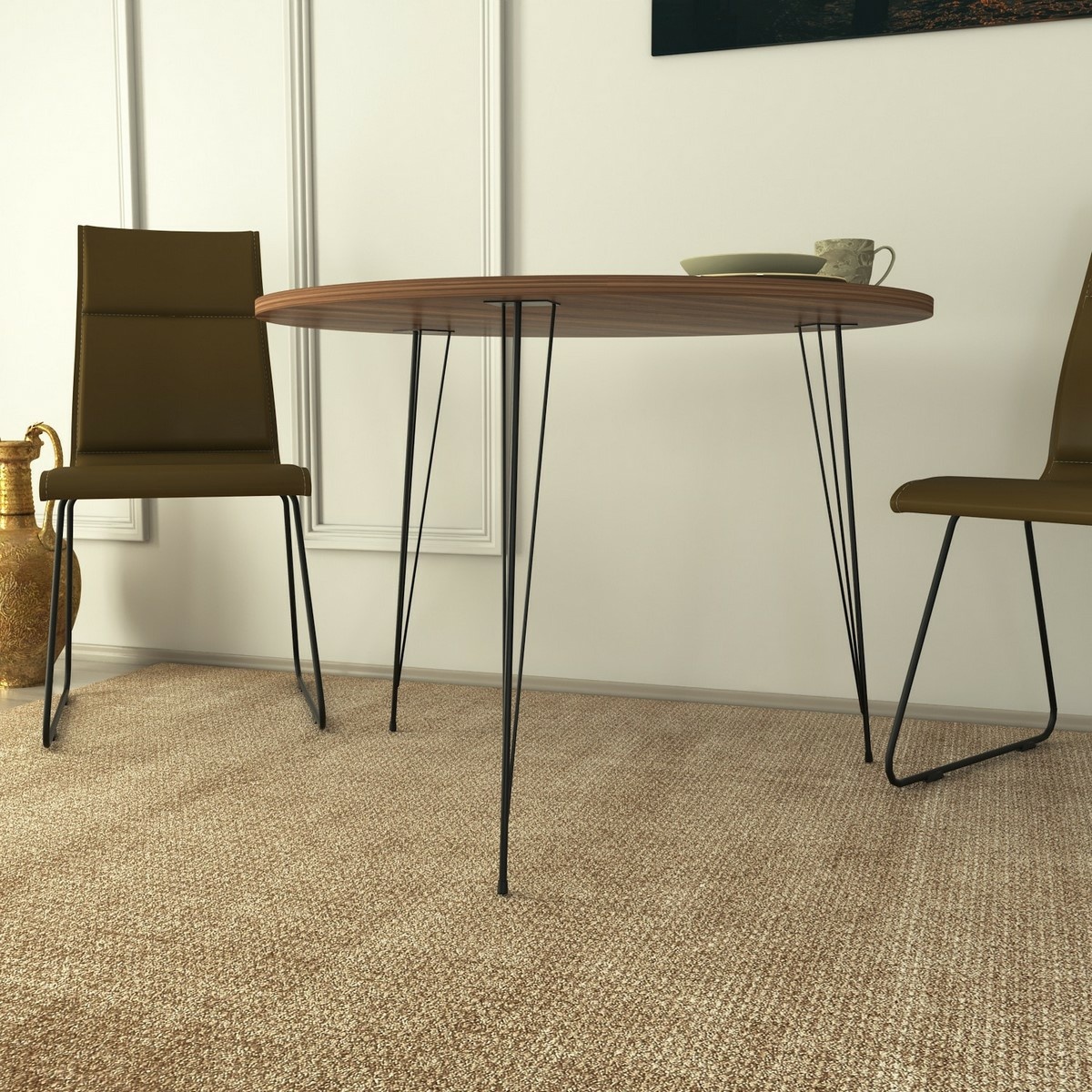 Jedálenský stôl Sandalf Walnut – Obrázok 2