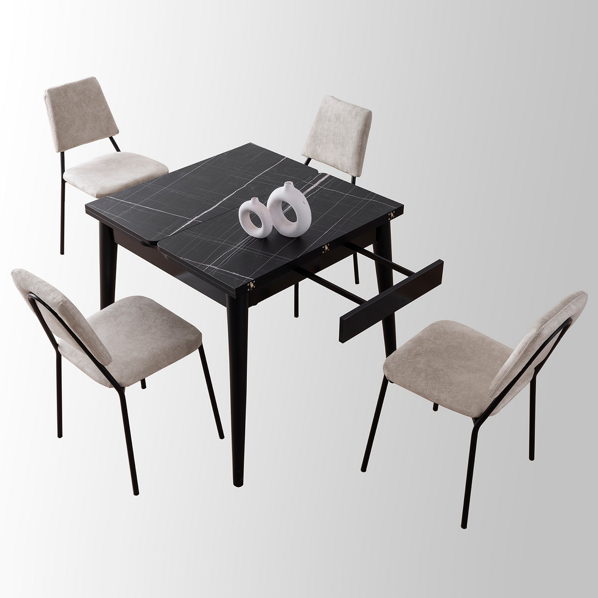 Jedálenský stôl Totem Black Marble – Obrázok 11