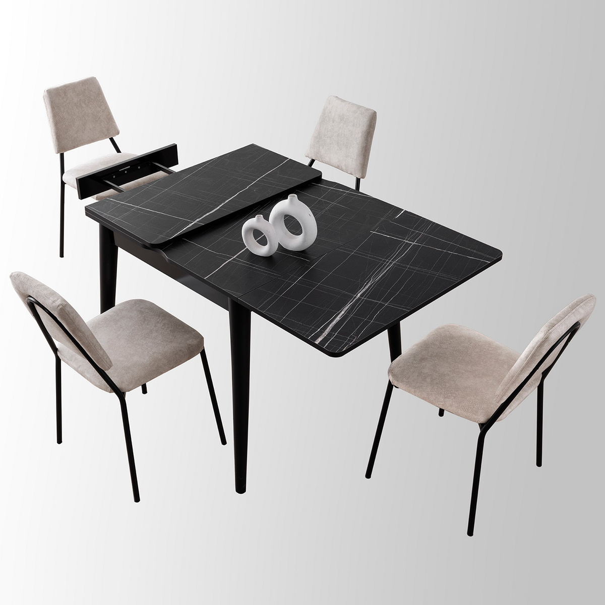 Jedálenský stôl Totem Black Marble – Obrázok 12
