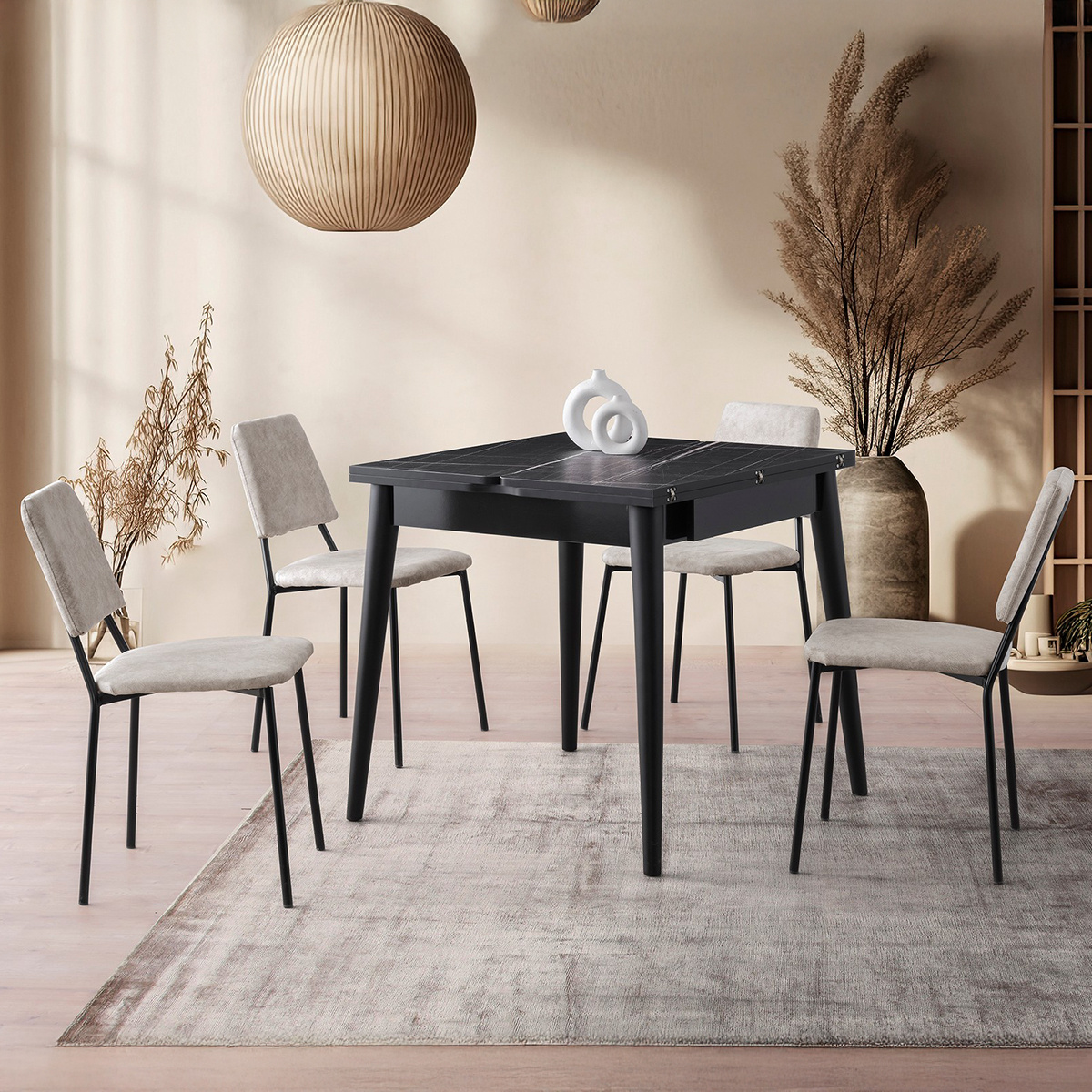 Jedálenský stôl Totem Black Marble – Obrázok 14