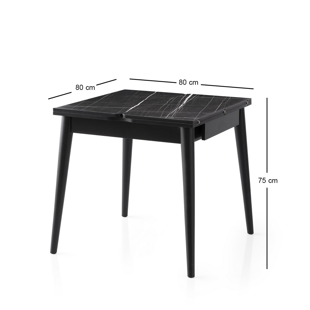 Jedálenský stôl Totem Black Marble – Obrázok 16