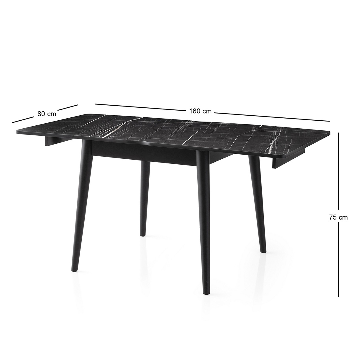 Jedálenský stôl Totem Black Marble – Obrázok 17