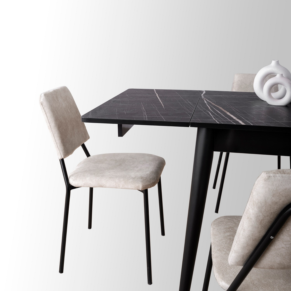 Jedálenský stôl Totem Black Marble – Obrázok 8