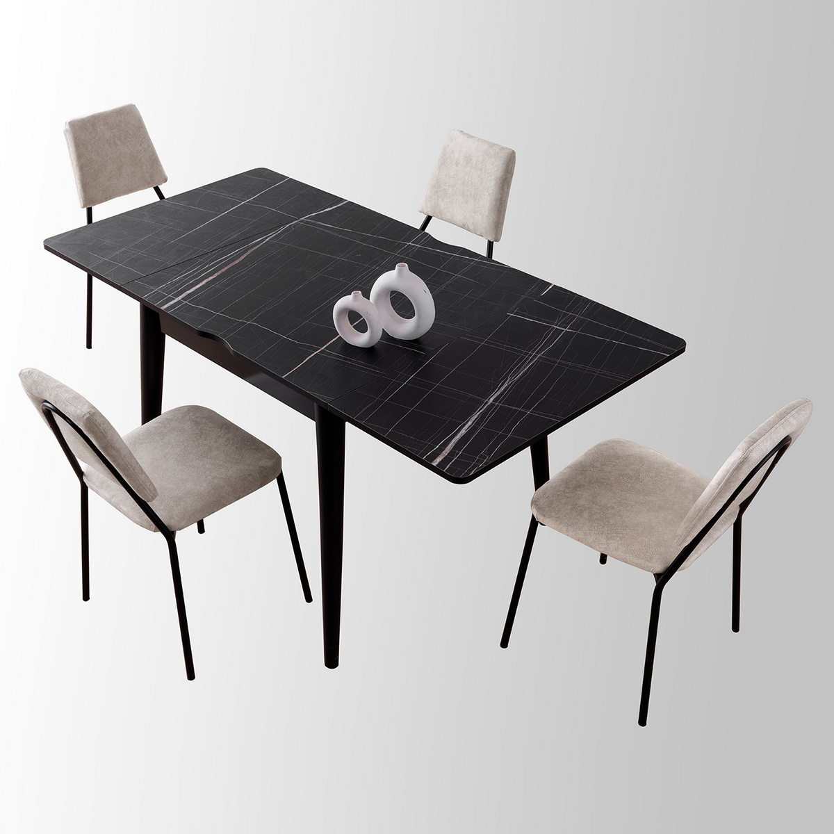 Jedálenský stôl Totem Black Marble – Obrázok 9