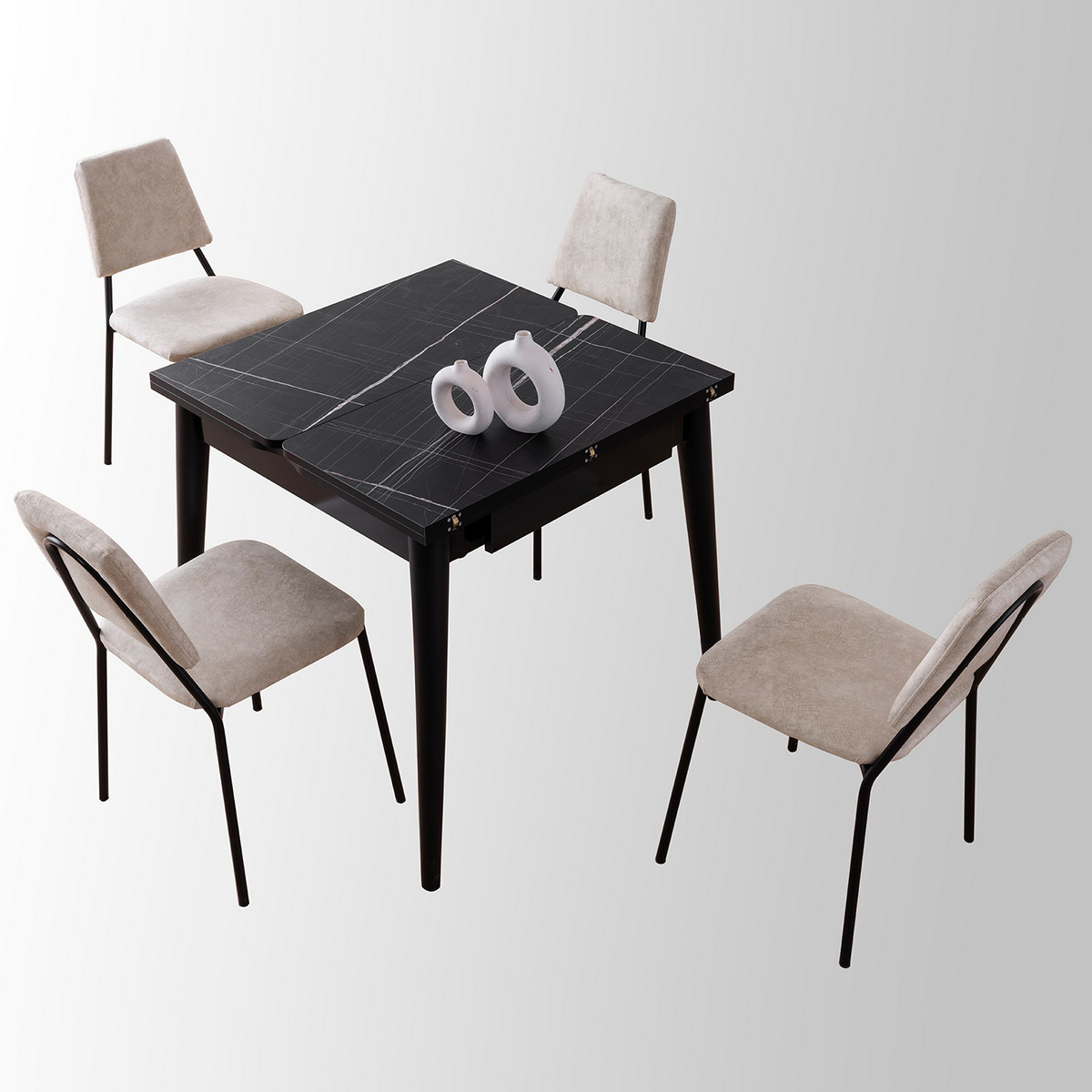 Jedálenský stôl Totem Black Marble – Obrázok 10