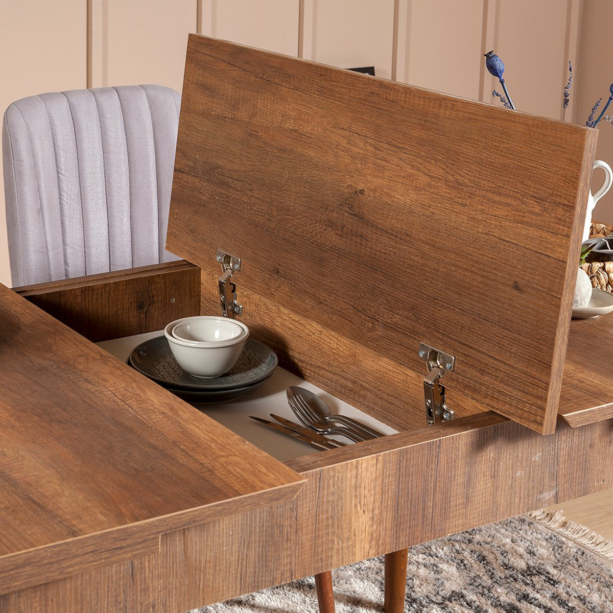 Jedálenský stôl Vina Walnut – Obrázok 6
