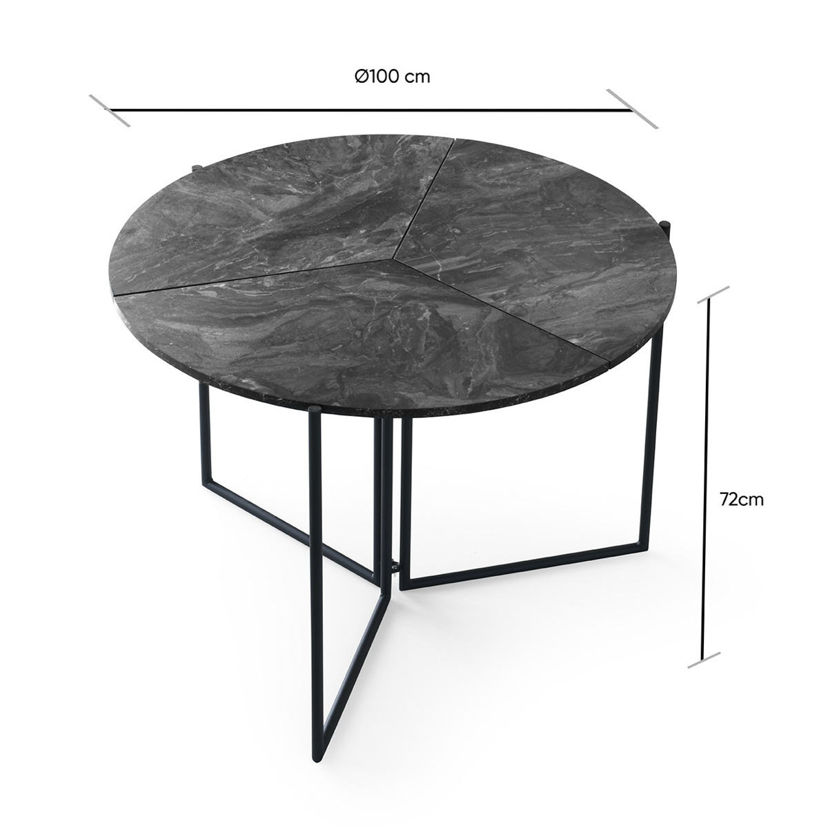 Jedálenský stôl Yaprak Anthracite – Obrázok 4