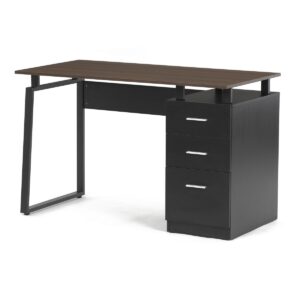 Kancelársky stôl 3218 OAK, čierny a dubový