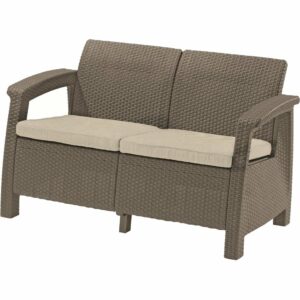 Keter záhradná sofa Corfu sofa 128 x 70 x 79 cm, cappuccino