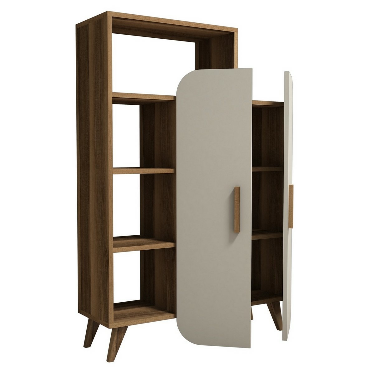 Knižnica Form Cream and Walnut