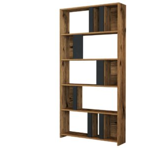 Knižnica Lima Anthracite and Walnut