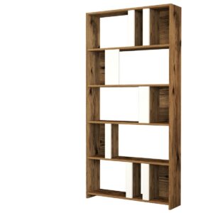 Knižnica Lima White and Walnut