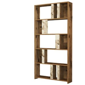 Knižnica Lime White Marble and Walnut