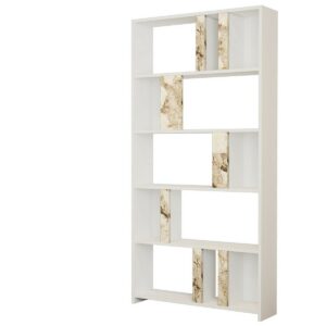 Knižnica Lime White Marble and White
