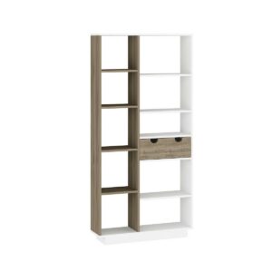 Knižnica Luma White and Walnut