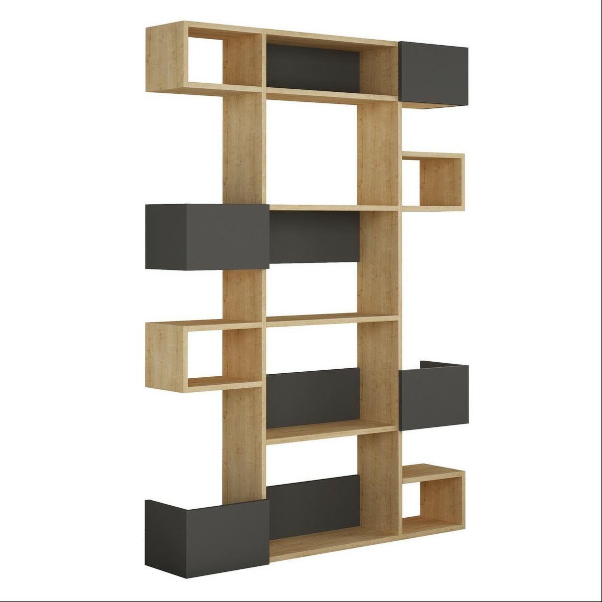 Knižnica Niho Anthracite and Oak