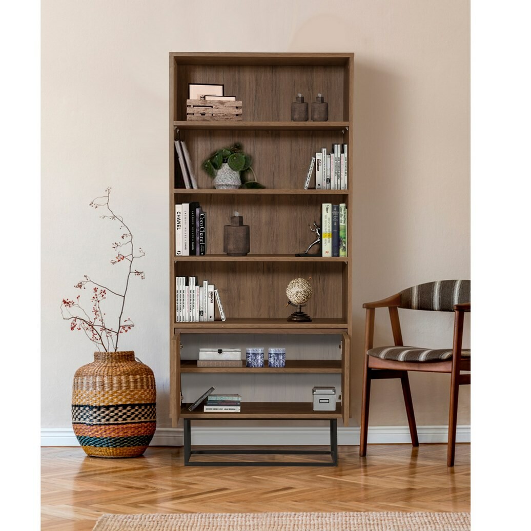 Knižnica Rea Black and Walnut – Obrázok 4