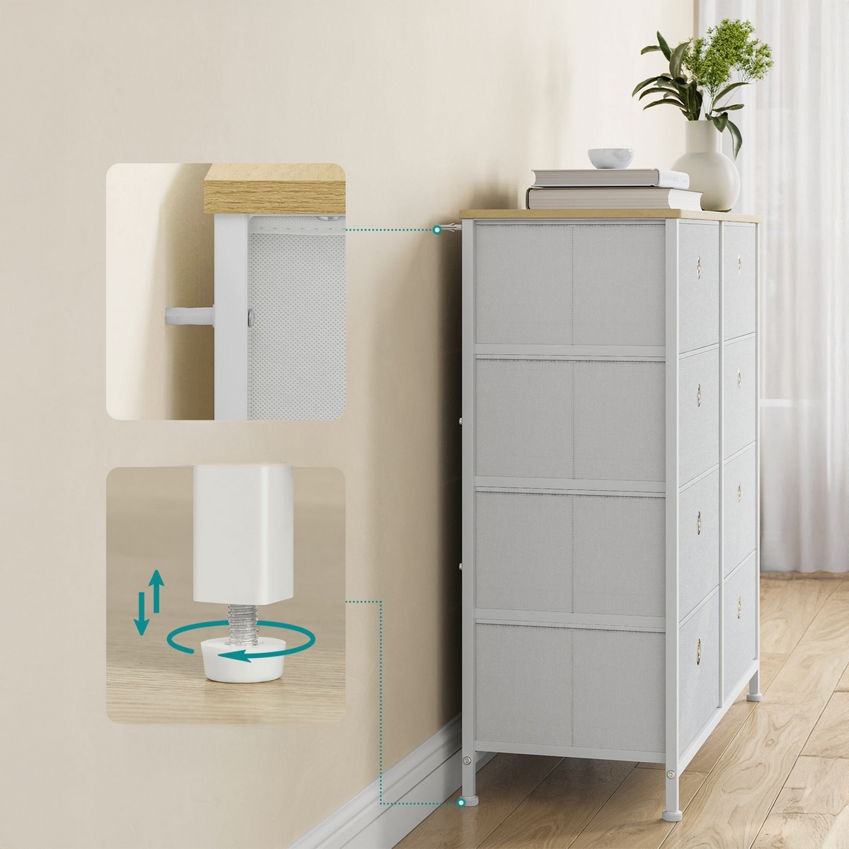 Komoda E1024 WT, 80 cm – Obrázok 3