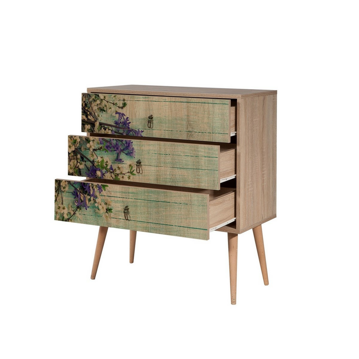 Komoda Trio Sonoma Oak – Obrázok 2