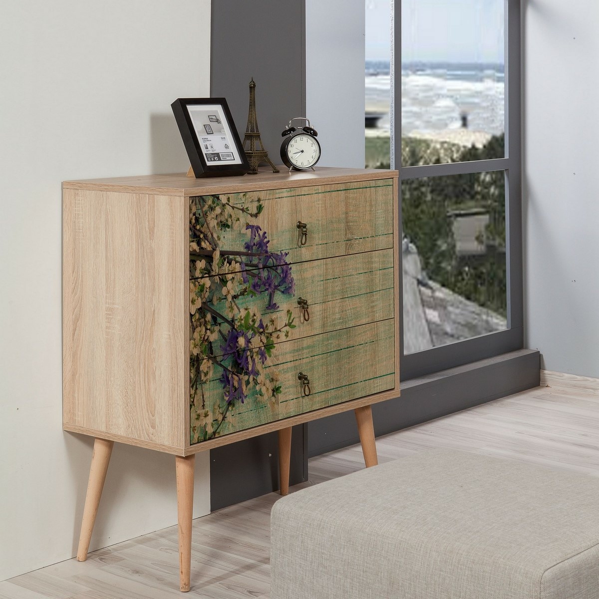 Komoda Trio Sonoma Oak – Obrázok 4