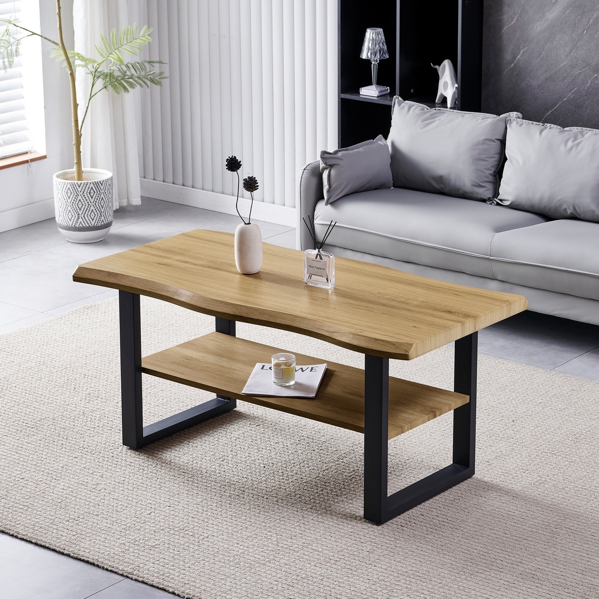 Konferenčný stolík 120 x 60 cm, divoký dub – Obrázok 5
