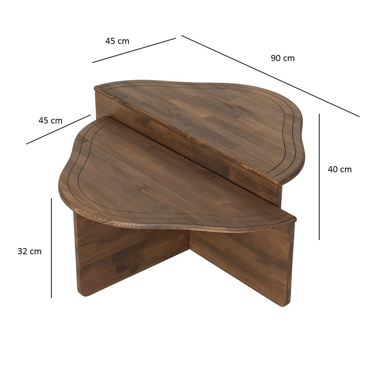Konferenčný stolík Altopiano Walnut – Obrázok 6