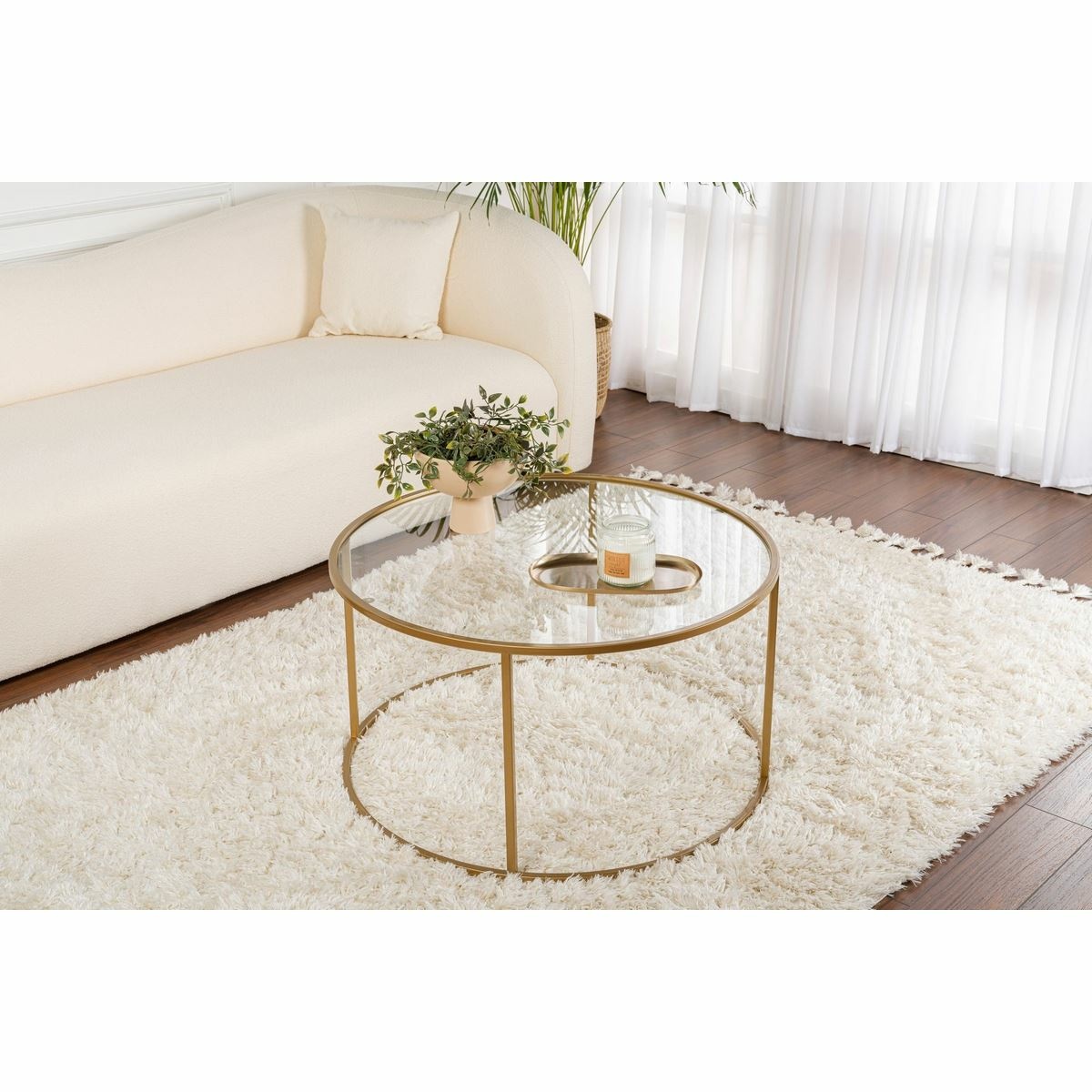 Konferenčný stolík Aurum Gold, 80 cm – Obrázok 2
