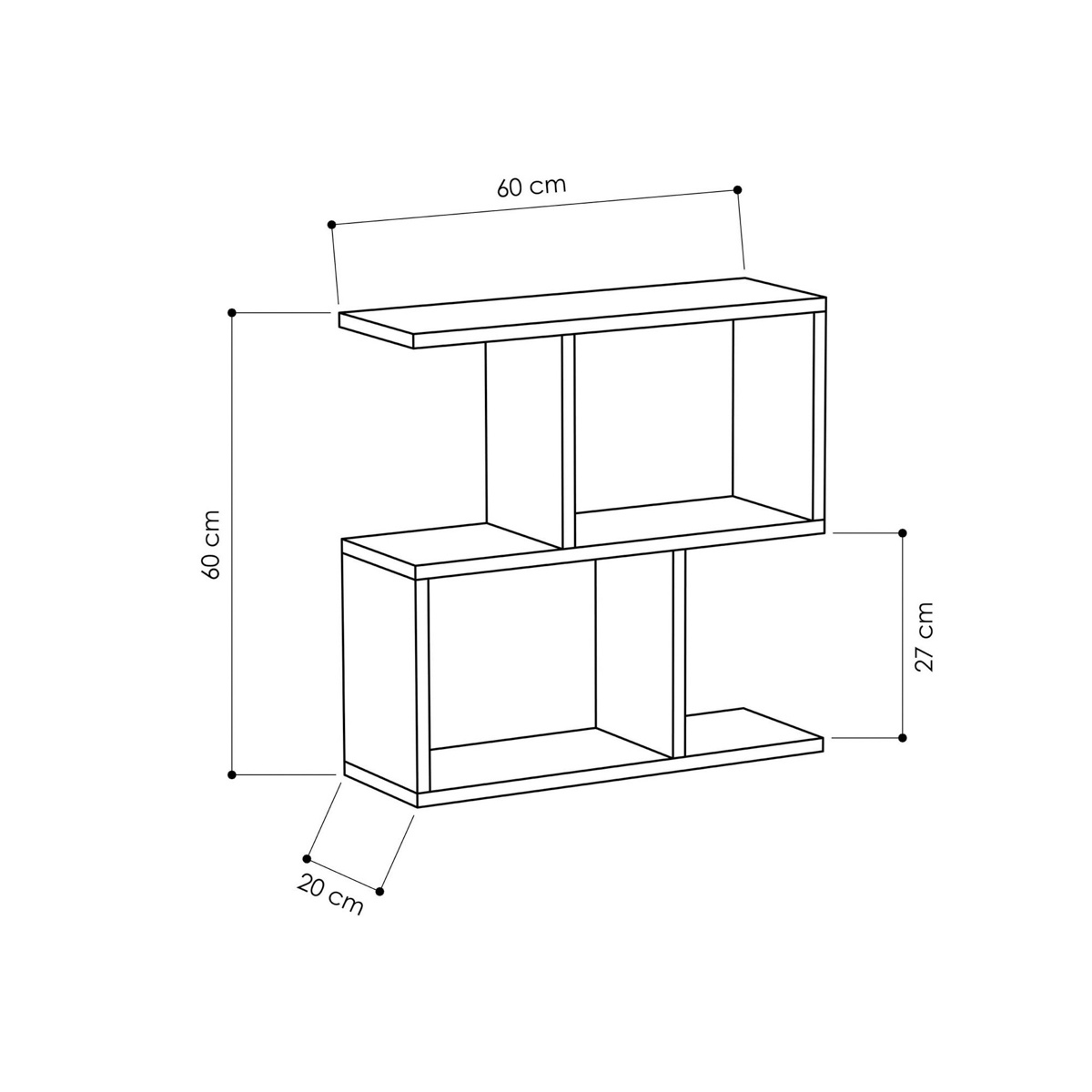 Konferenčný stolík Homemania Wood Black – Obrázok 4