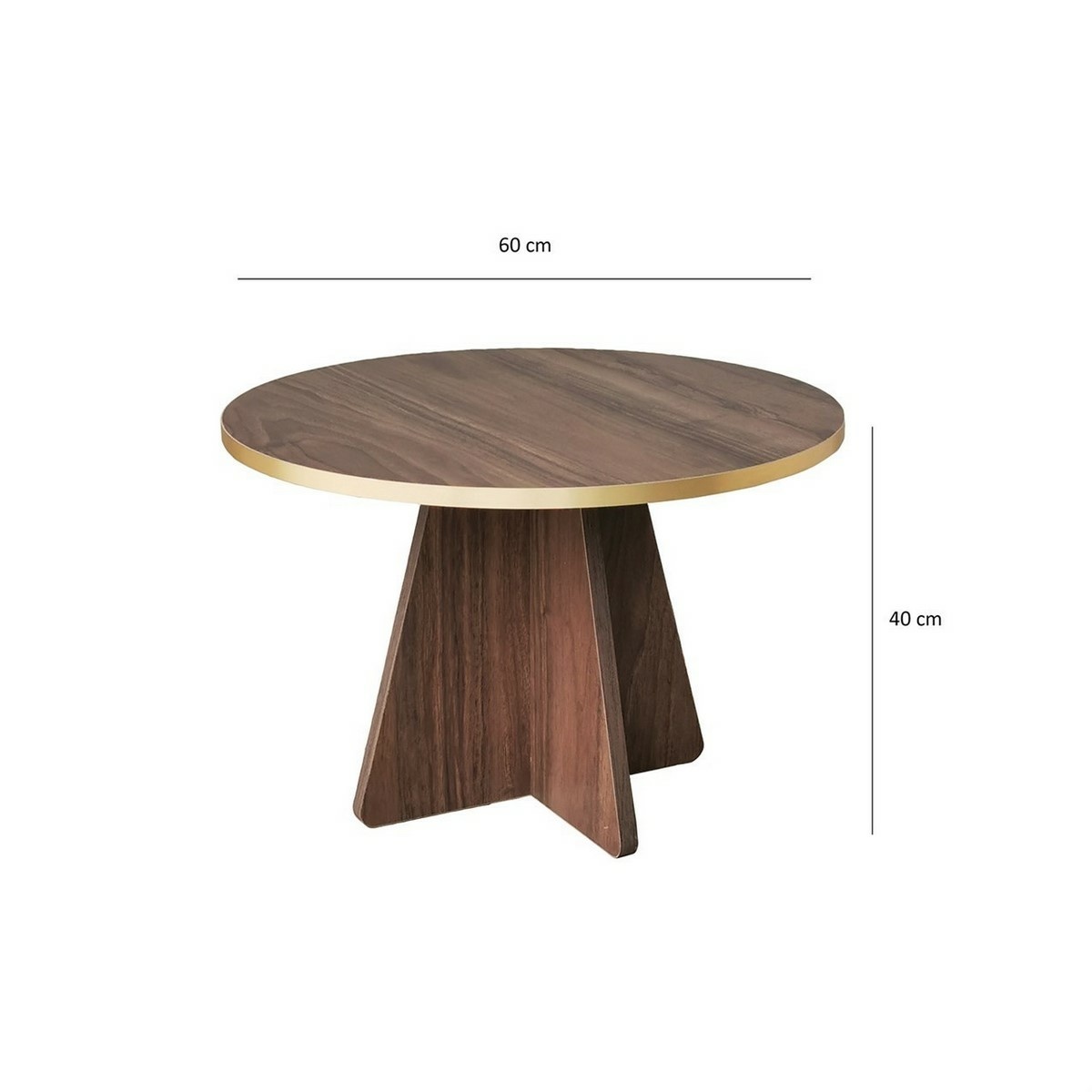 Konferenčný stolík Mushroom Gold and Walnut – Obrázok 5