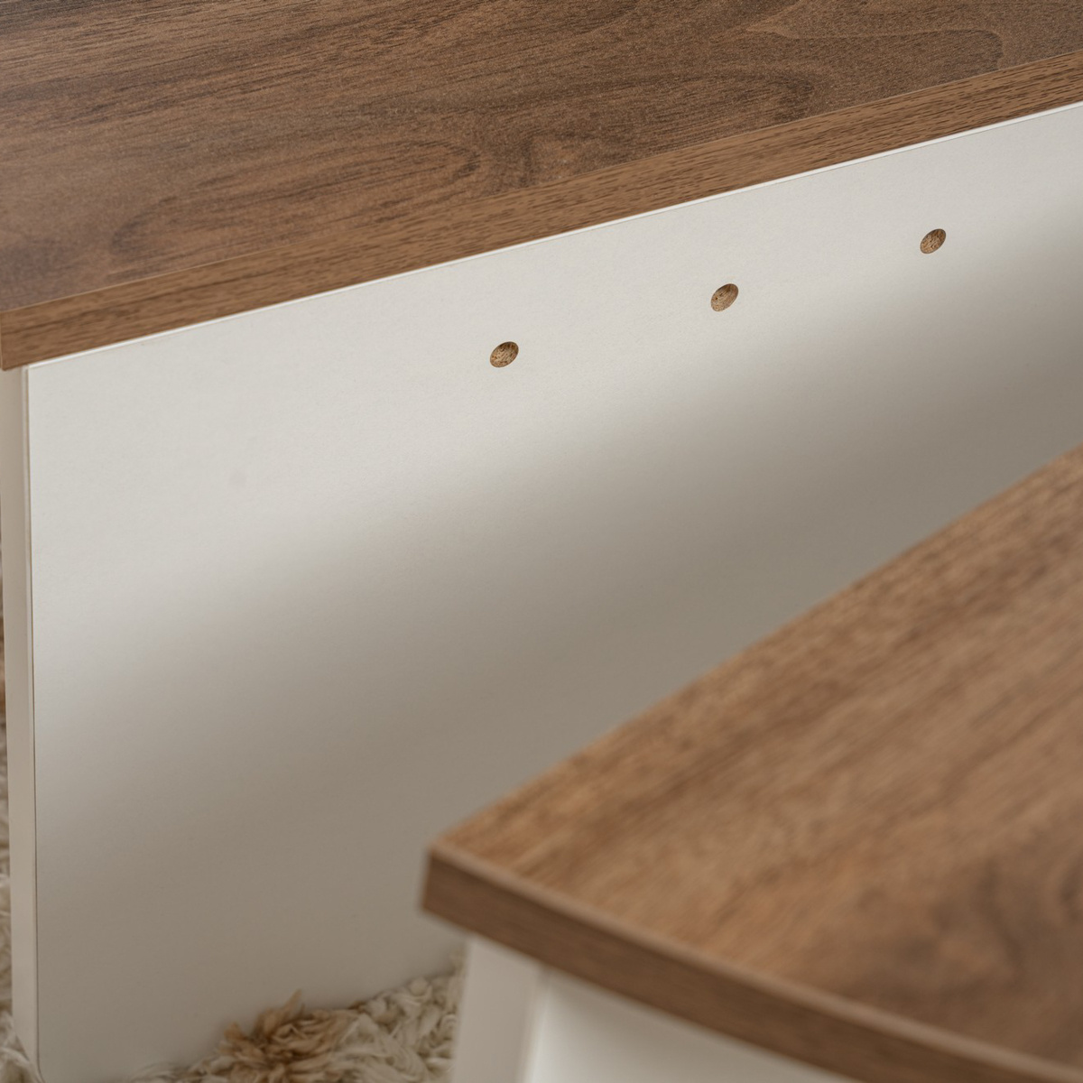 Konferenčný stolík Orion Walnut White – Obrázok 7