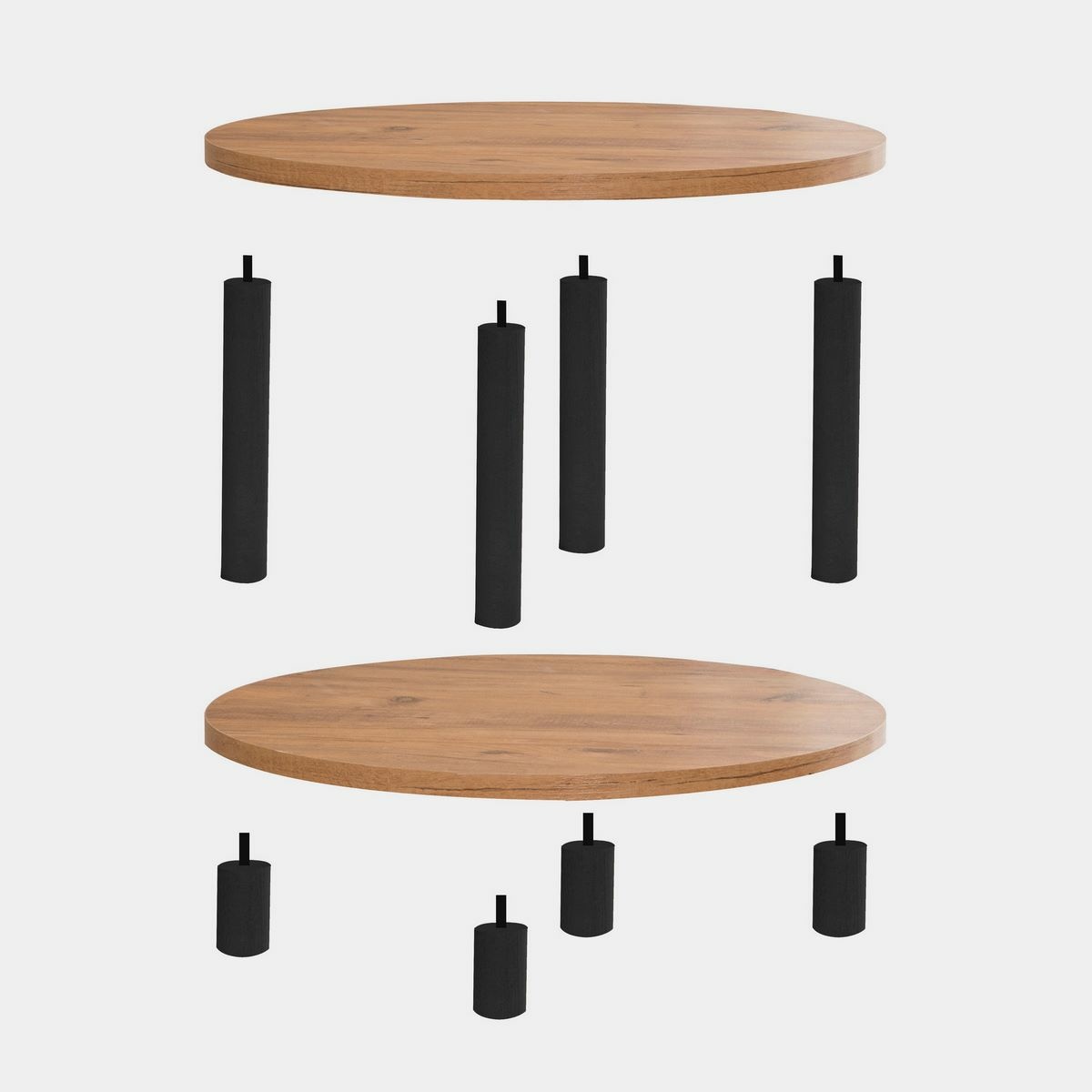 Konferenčný stolík Roby Atlantic Pine and Black – Obrázok 2