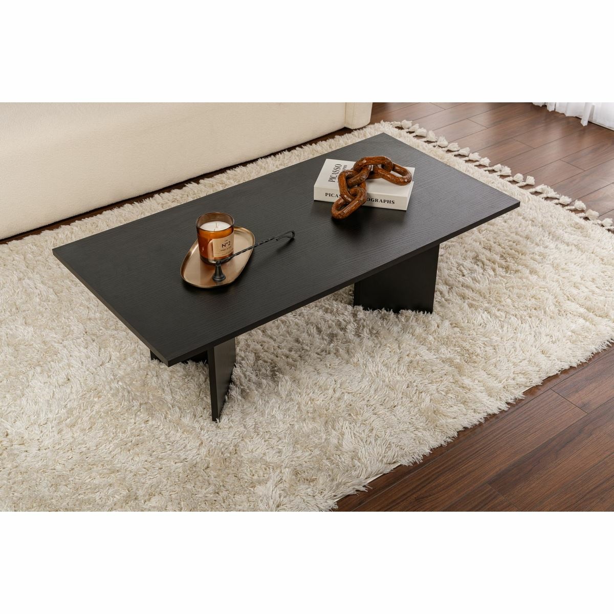 Konferenčný stolík Sabin Wood Black – Obrázok 2