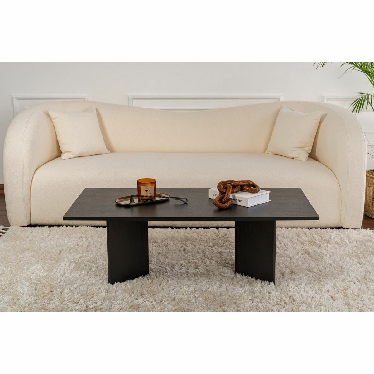 Konferenčný stolík Sabin Wood Black – Obrázok 5