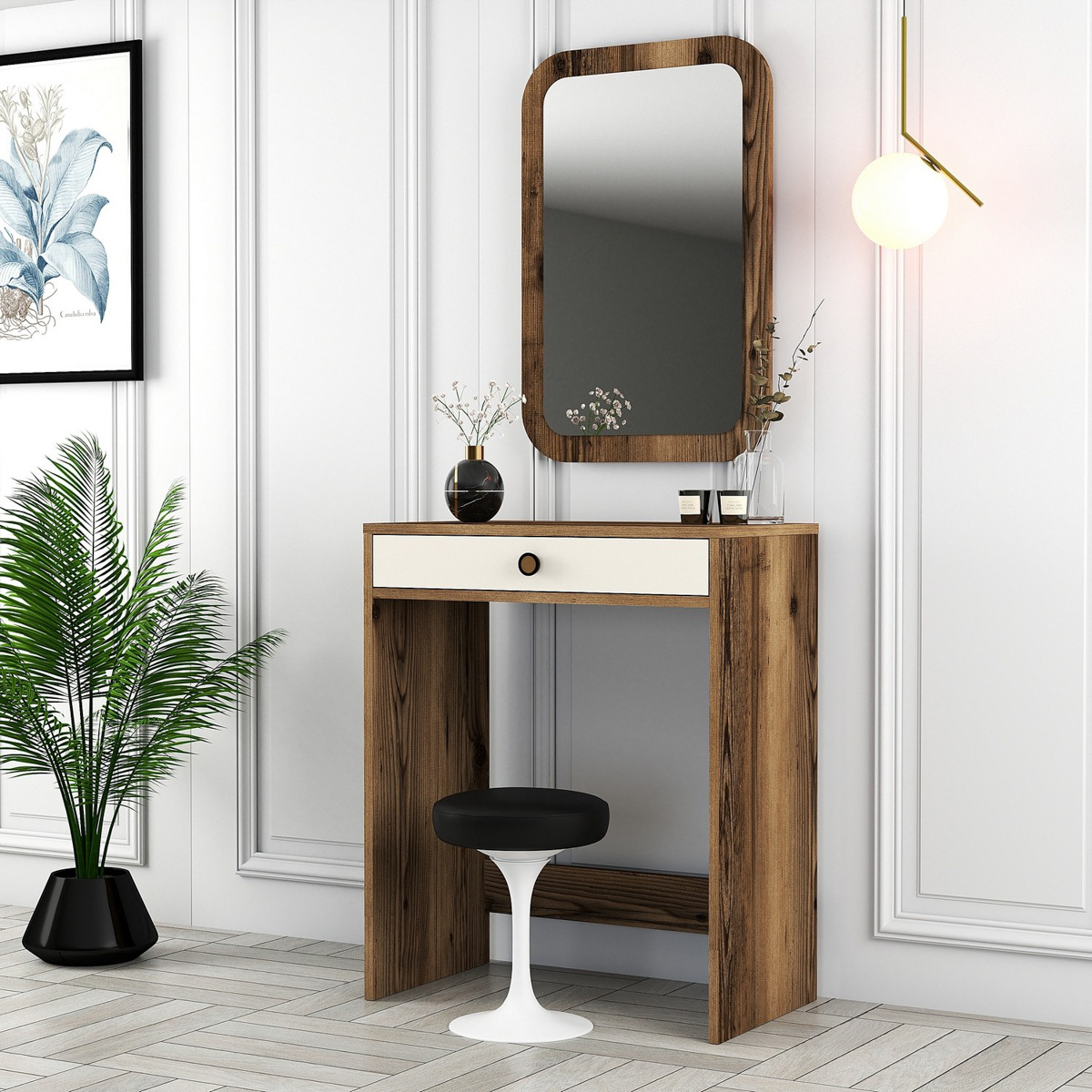 Kozmetický stolík Lizbon Mirror Cream – Obrázok 2