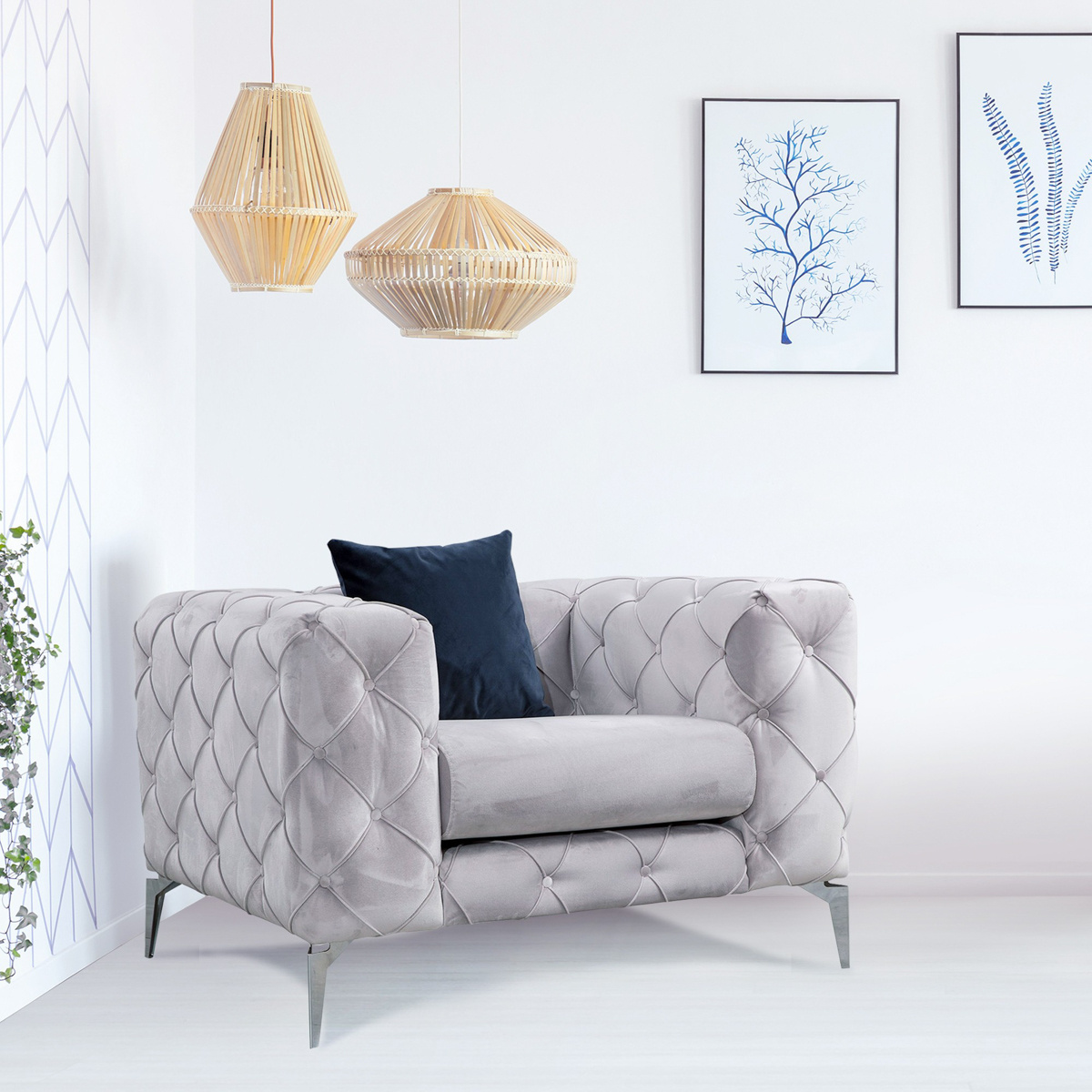 Kreslo Como Light Grey – Obrázok 3