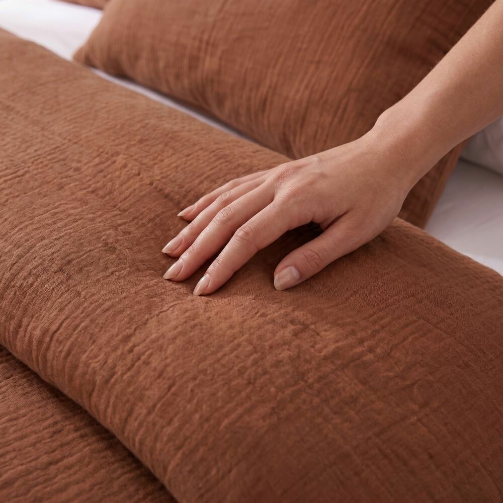 Kvalitex Mušelínové obliečky, hnedé, 140 × 200 cm,70 × 90 cm, 140 x 200 cm, 70 x 90 cm – Obrázok 5