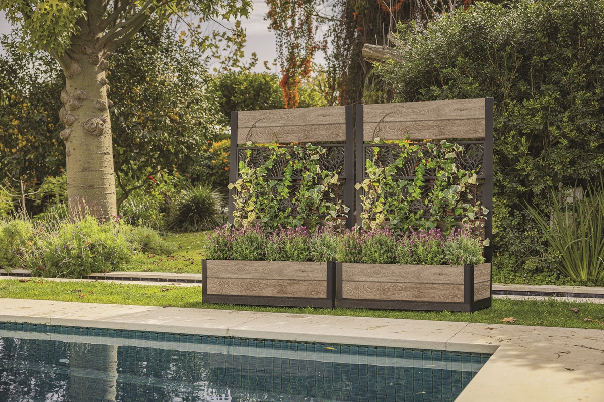 Kvetináč Keter Deco Tulip 110 l, 2 panely,svetlohnedý – Obrázok 2