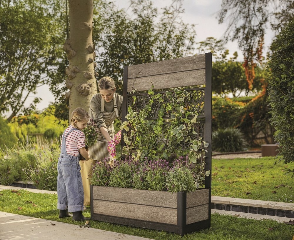 Kvetináč Keter Deco Tulip 110 l, 2 panely,svetlohnedý – Obrázok 3