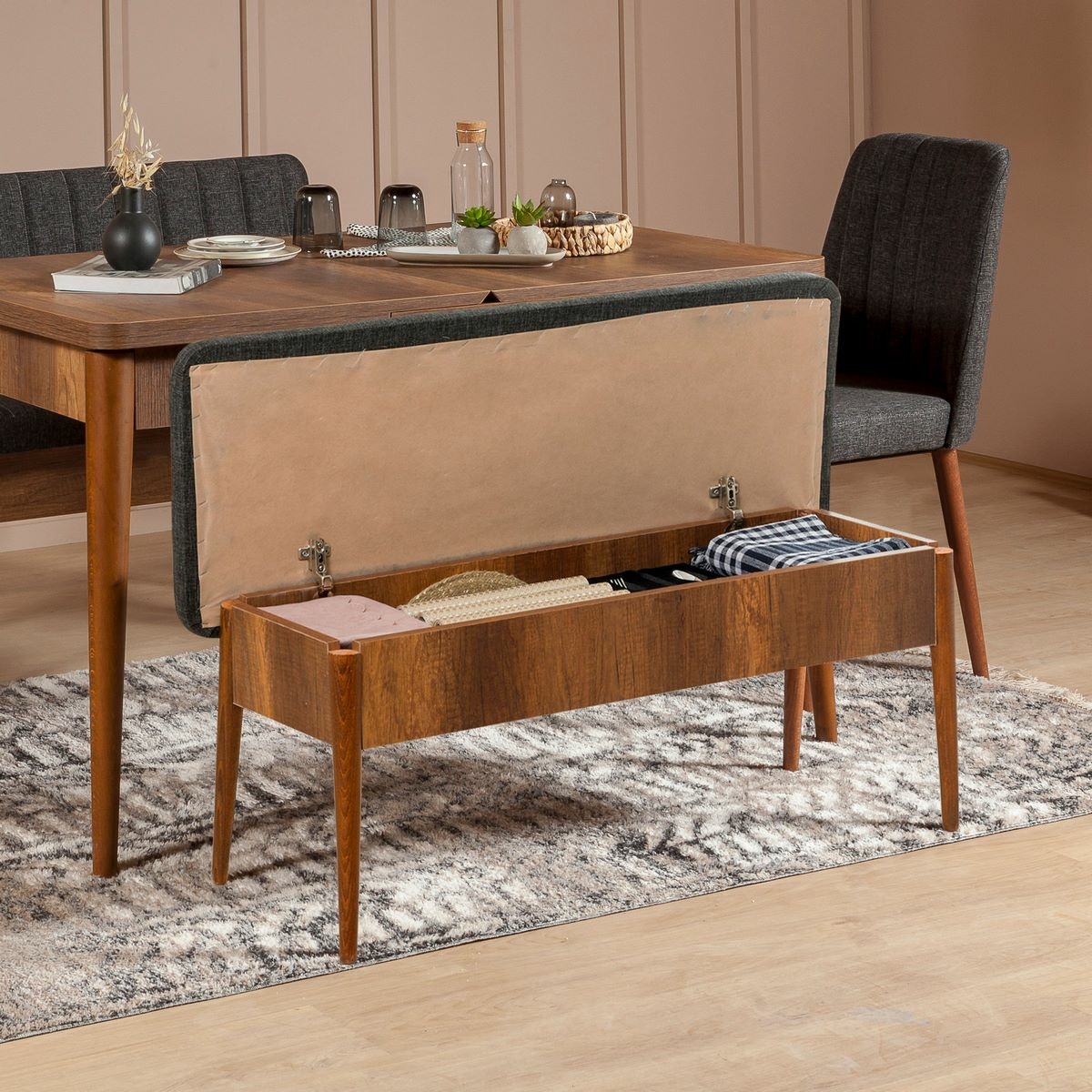 Lavica Vina Anthracite and Walnut – Obrázok 4