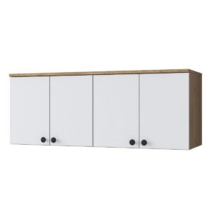 Nástenná skrinka Bany Walnut and White