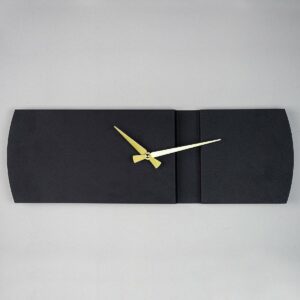 Nástenné hodiny Origami APS097, Black, 16 x 49 cm