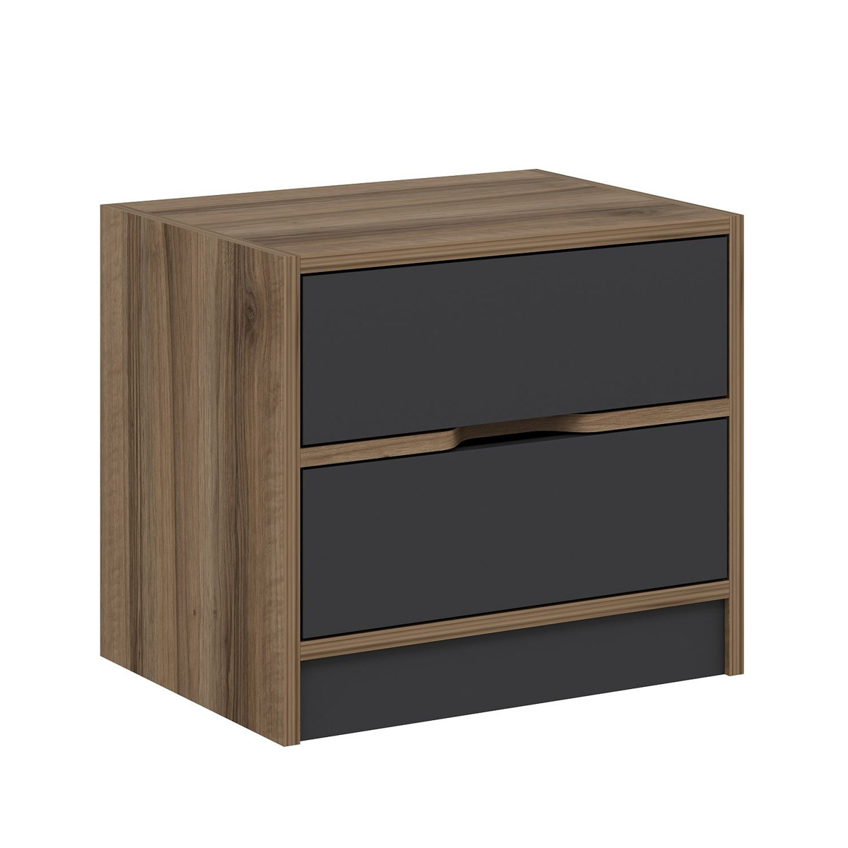 Nočný stolík Elina Walnut Anthracite – Obrázok 2