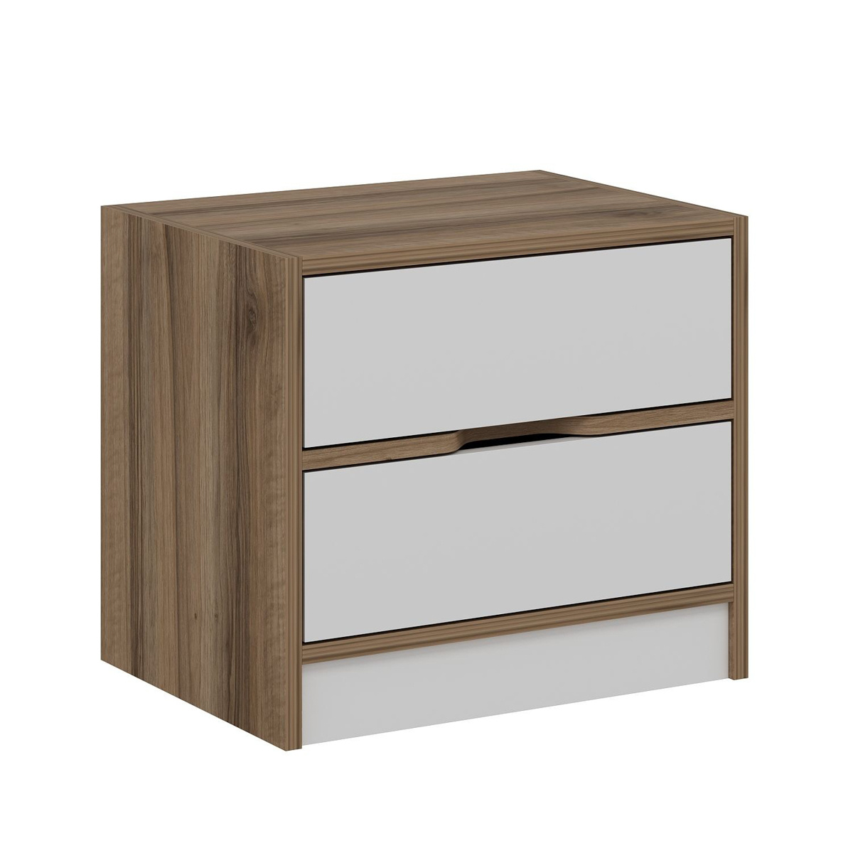 Nočný stolík Elina Walnut White – Obrázok 2