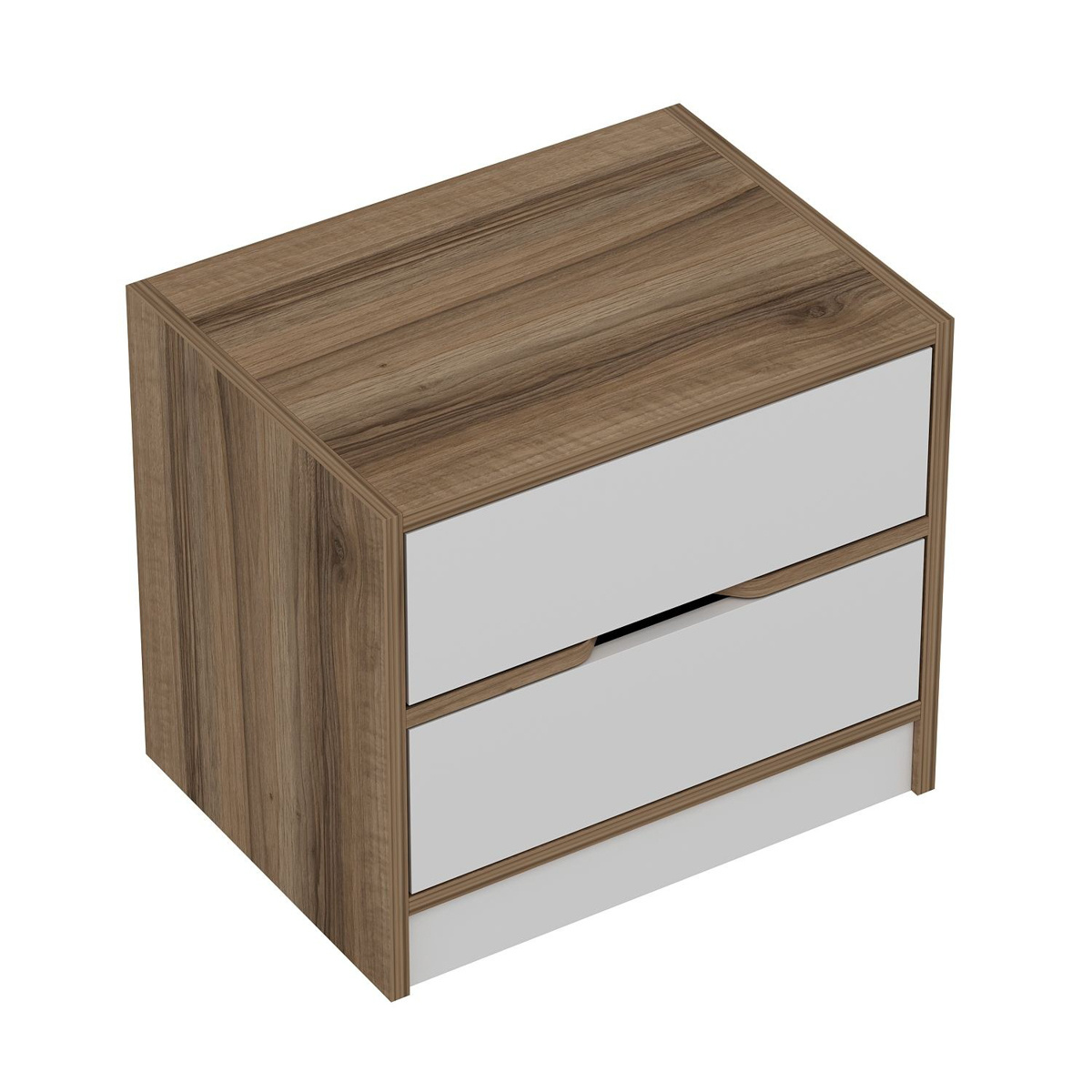Nočný stolík Elina Walnut White – Obrázok 3