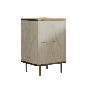 Nočný stolík Imaj Travertine and Gold