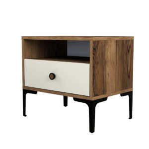 Nočný stolík Lizbon Walnut Cream