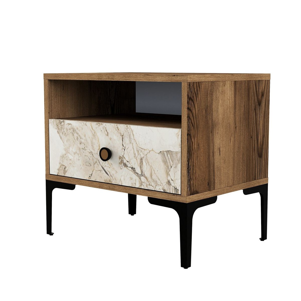 Nočný stolík Lizbon Walnut White