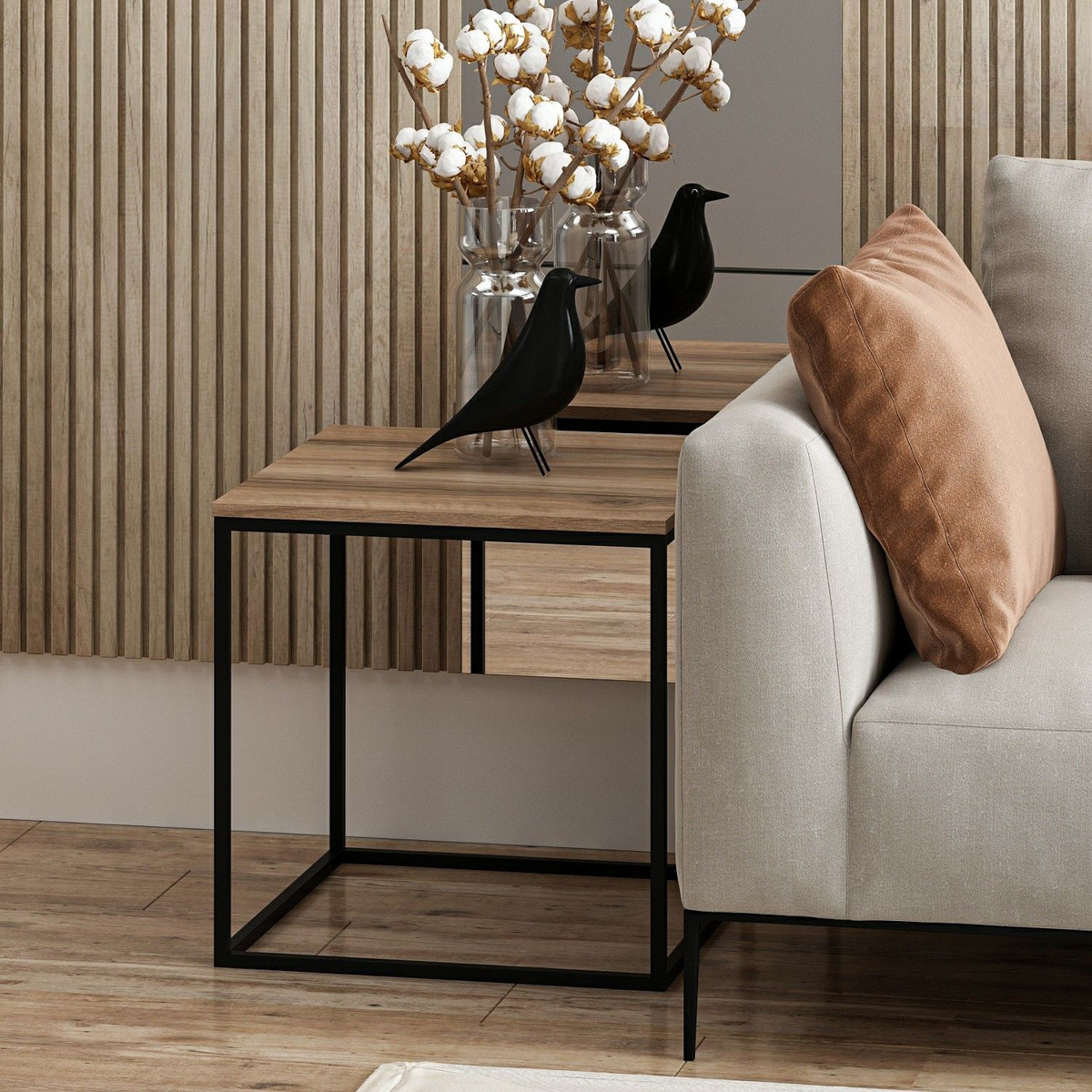 Odkladací stolík Basak Walnut – Obrázok 5