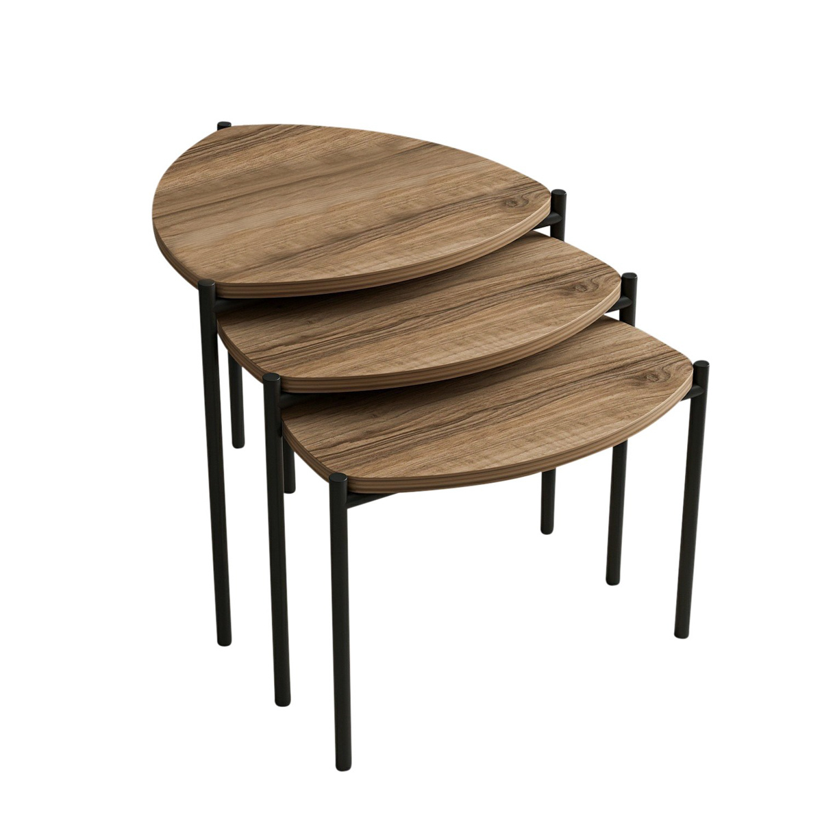 Odkladací stolík Lenny Walnut, 3 ks
